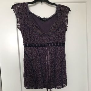 Purple Ann ferriday lace top